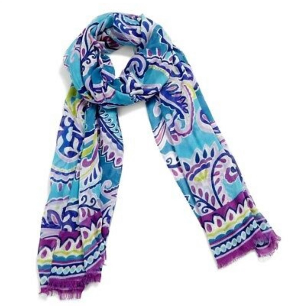 Vera Bradley Soft Fringe Scarf, Waikiki Paisley